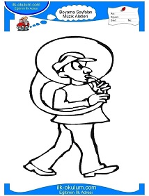 Çocuklar İçin Tuba Boyama Sayfaları 